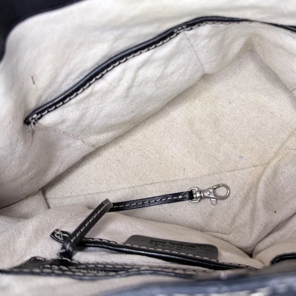 🔥 Michael Kors Astor Black Silver Studded Leather Hobo shoulder bag w/ Dustbag - Picture 3 of 13